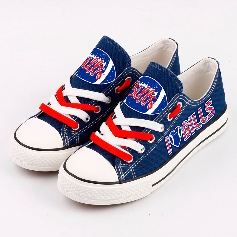 Buffalo Bills Low Top Canvas Sport Sneakers Shoes For Men Women Fans