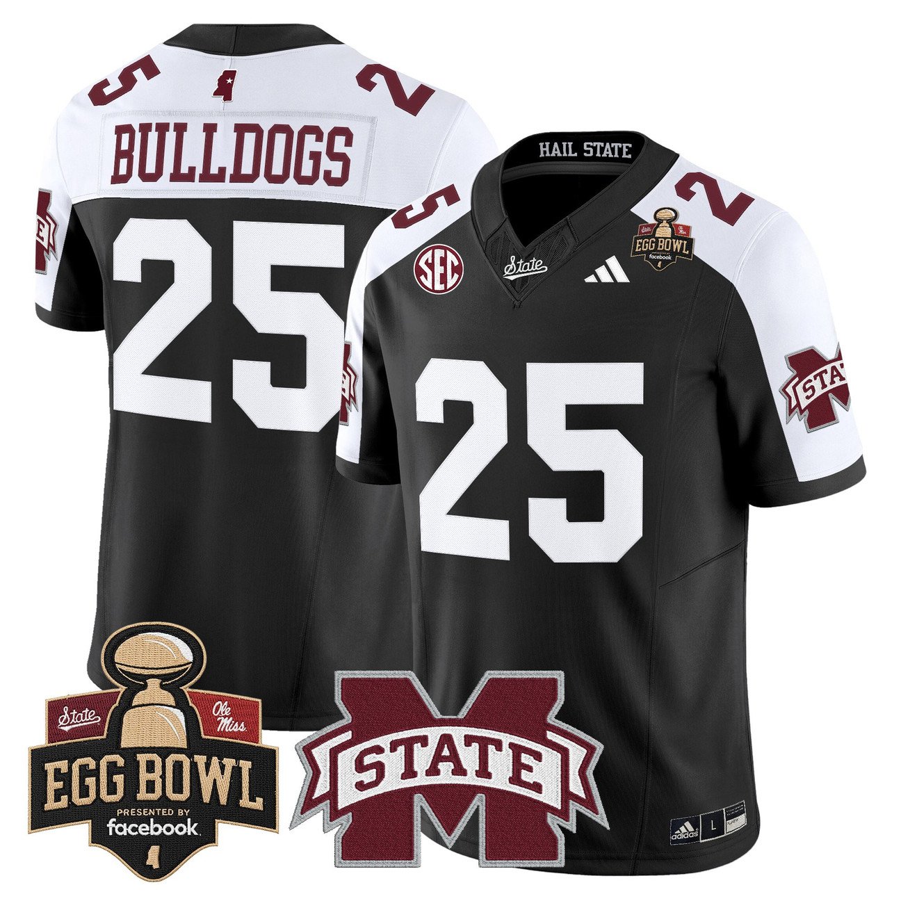 Bulldogs Jersey #25 Mississippi State Bulldogs 2025 Egg Bowl Stitched