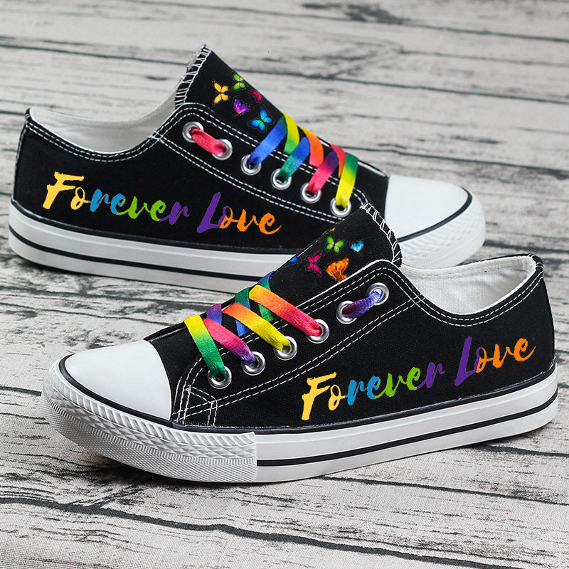 Butterfly Canvas Sneakers Shoes For Men Women Fans