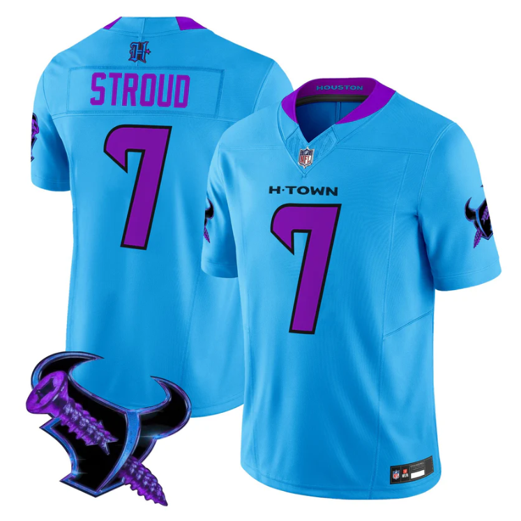 C.J. Stroud Jersey #7 DJ Screw 2025 Vapor Limited All Stitched
