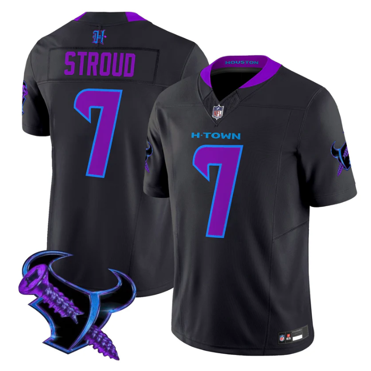 C.J. Stroud Jersey #7 DJ Screw 2025 Vapor Limited All Stitched