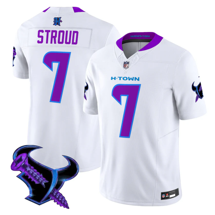C.J. Stroud Jersey #7 DJ Screw 2025 Vapor Limited All Stitched