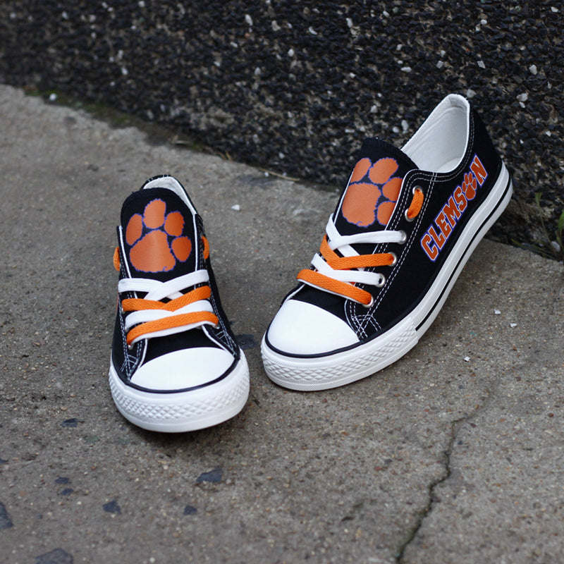 Clemson Tigers Limited Print NCAA College Students Low Top Canvas Shoes Sport Sneakers