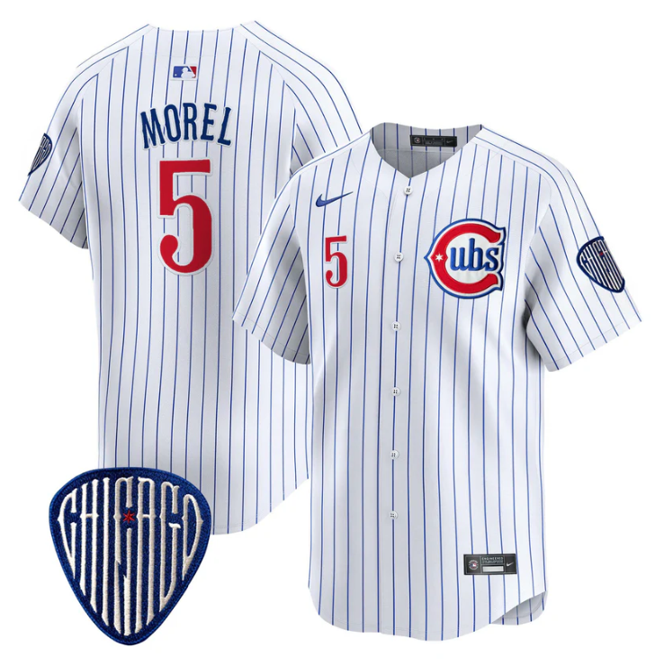 Christopher Morel Jersey #5 Chicago Cubs Blue Alternate Vapor Premier Limited Stitched Pinstripe