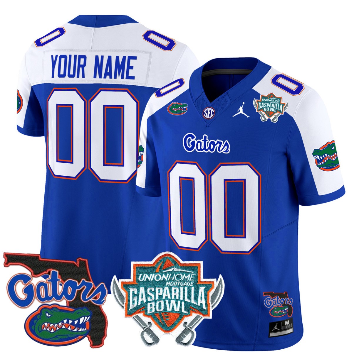 Custom Florida Gators Jersey 2025 Gasparilla Bowl Patch Football Royal Alternate