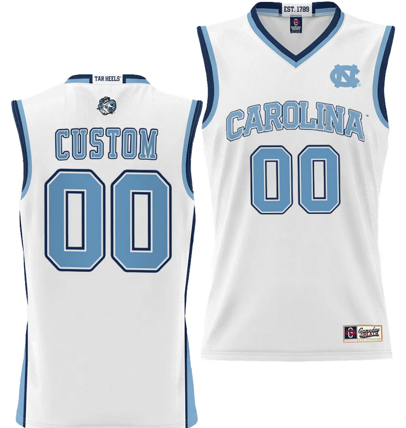 Custom UNC Tar Heels Jersey Name and Number College NIL Basketball Lightweight