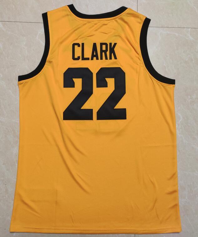 Caitlin Clark Jersey #22 Iowa Hawkeyes College Basketball Stitched Yellow 2