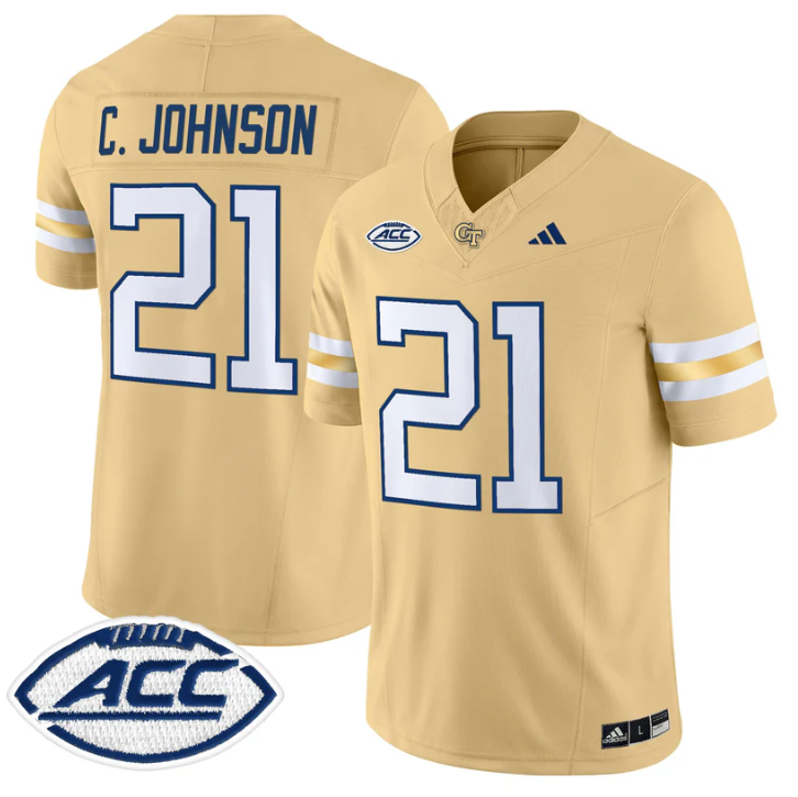 Calvin Johnson Jersey #21 Georgia Tech Yellow Jackets 2025 Stitched