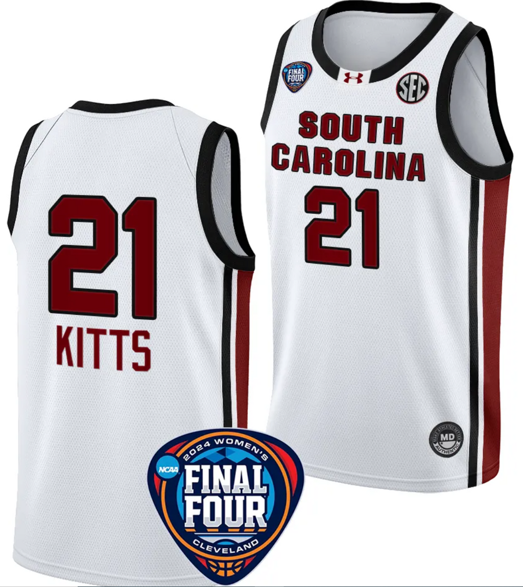 Kamilla Cardoso Jersey #10 South Carolina Gamecocks Basketball 2024 NCAA March Madness Final Four Garnet
