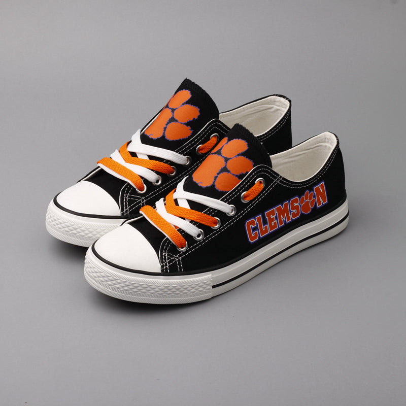 Clemson Tigers Limited Print NCAA College Students Low Top Canvas Shoes Sport Sneakers