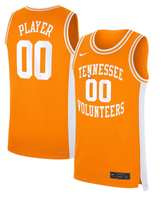 Custom Tennessee Volunteers Jersey Name, Number Basketball NIL Orange