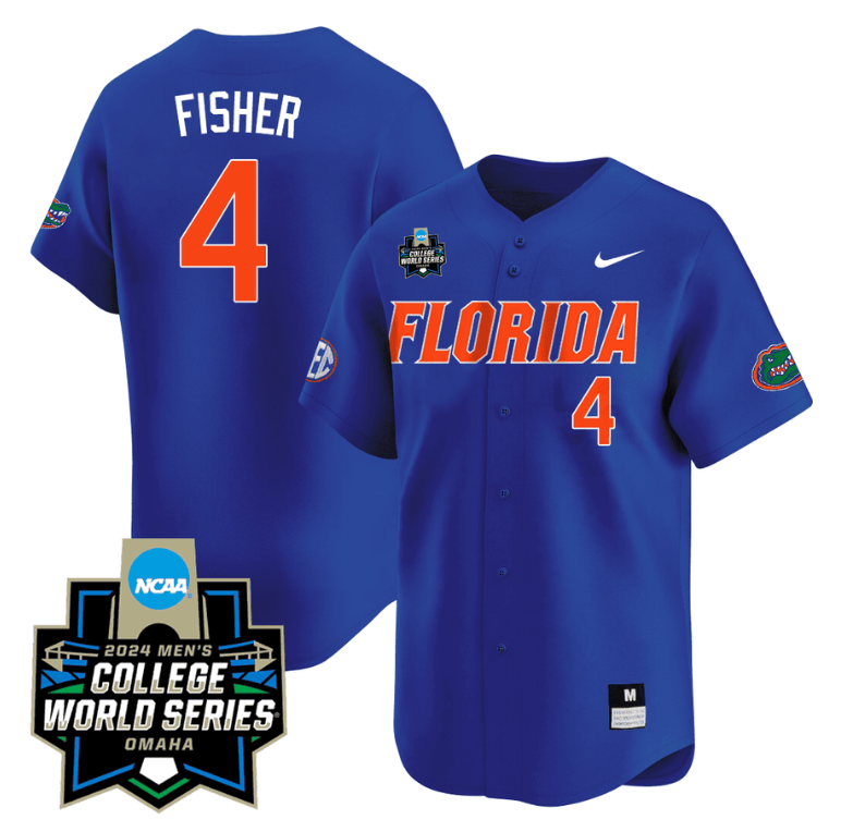 Cade Jersey #4 Florida Gators 2024 College World Series Vapor Premier Limited NCAA Baseball Stitched Florida Blue