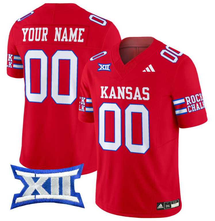 Custom Kansas Jayhawks Jersey Name and Number 2024 Vapor College Football Vapor Limited Red