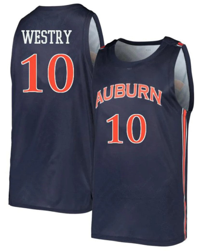 Chance Westry Jersey Auburn Tigers College Basketball #10