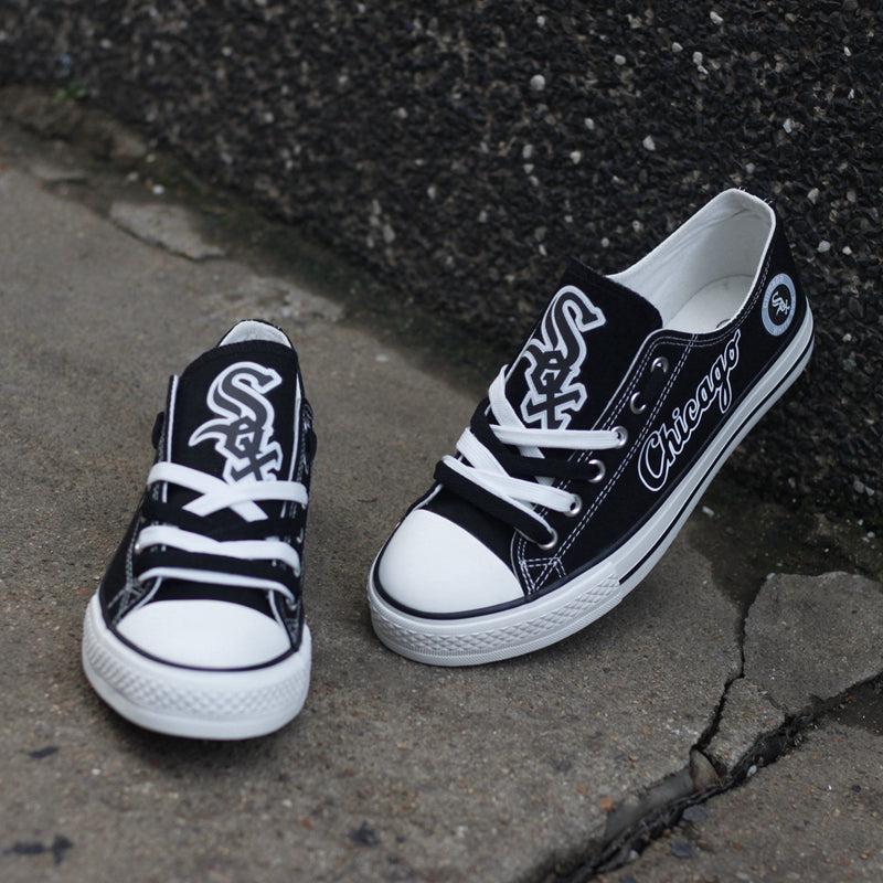 Chicago White Sox Limited Print MLB Baseball Fans Low Top Canvas Shoes Sport Sneakers T-DJ171H