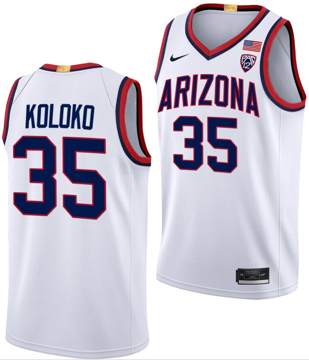 Christian Koloko Jersey Arizona Wildcats College Basketball Limited #35