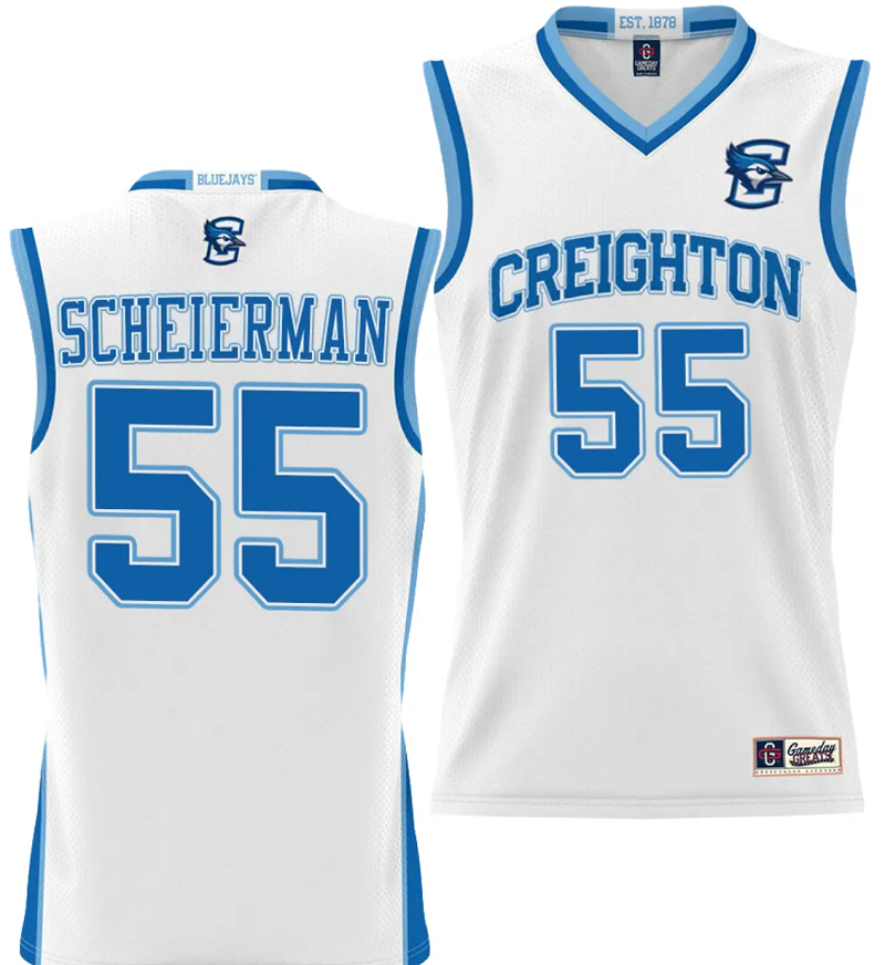 Baylor Scheierman Jersey #55 Creighton Bluejays College NIL Basketball Lightweight