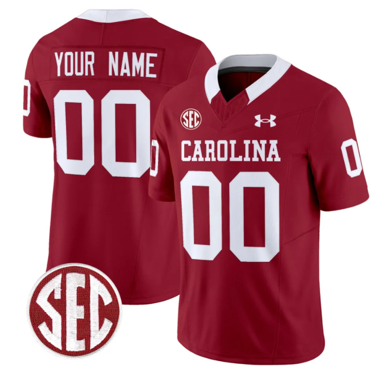 Custom South Carolina Gamecocks Jersey Name and Number Football 1980 Throwback Vapor Limited Garnet