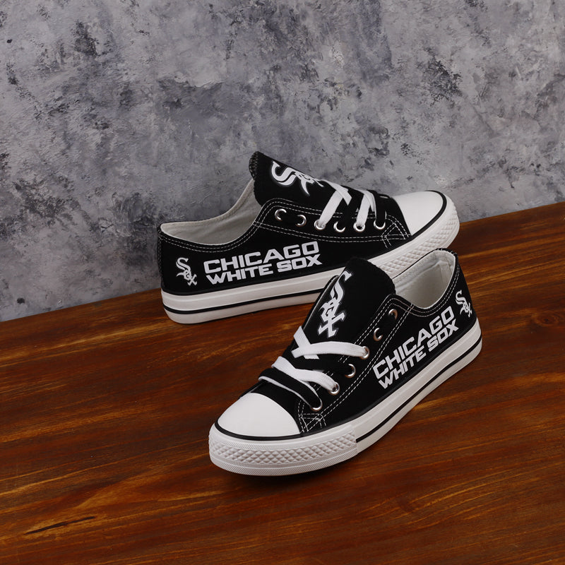 Chicago White Sox Limited Print MLB Baseball Fans Low Top Canvas Shoes Sport Sneakers T-DAC96H