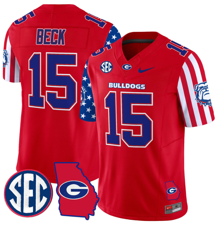 Carson Beck Jersey #15 Georgia Bulldogs American Style Vapor Limited Football Stitched White