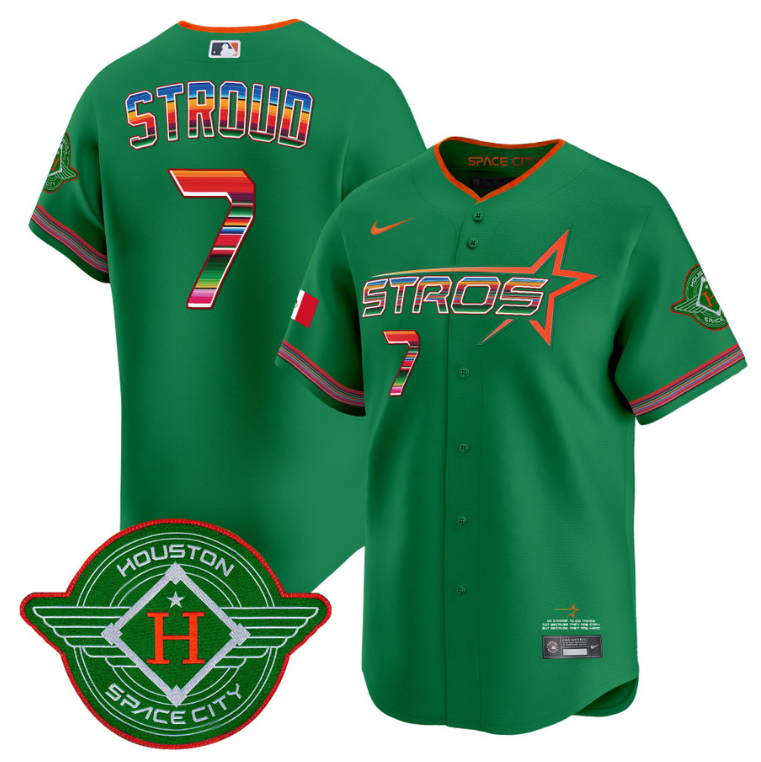 CJ Stroud Jersey #7 Astros 2025 City Connect Mexico Vapor Premier Limited Stitched Orange