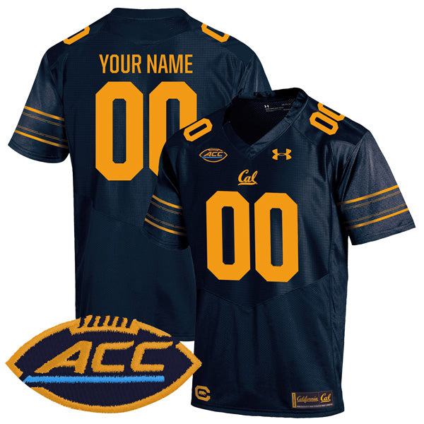 Custom California Golden Bears Jersey Name and Number College Football Navy Home Game – All Stitched