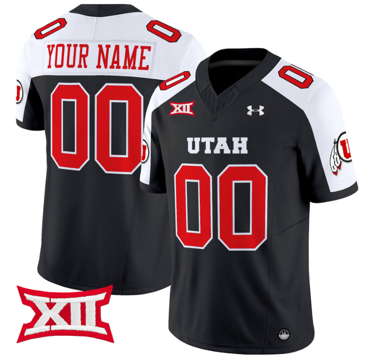 Custom Utah Utes Jersey Name and Number Vapor Limited College Football Stitched Black Alternate