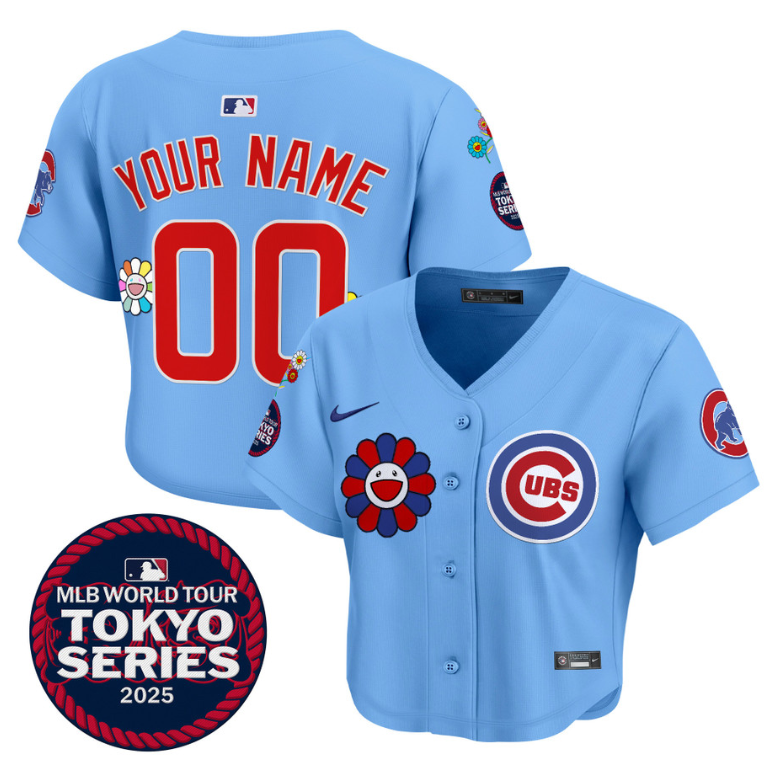 Custom Chicago Cubs Jersey Tokyo Series 2025 Crop Top Baseball Stitched Pinstripe