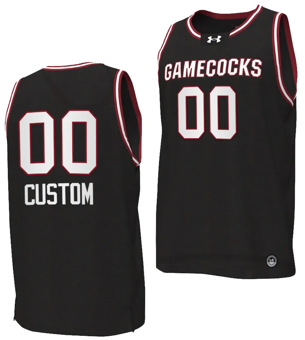 Custom South Carolina Gamecocks Jersey Name and Number College Basketball 2023-24 Black