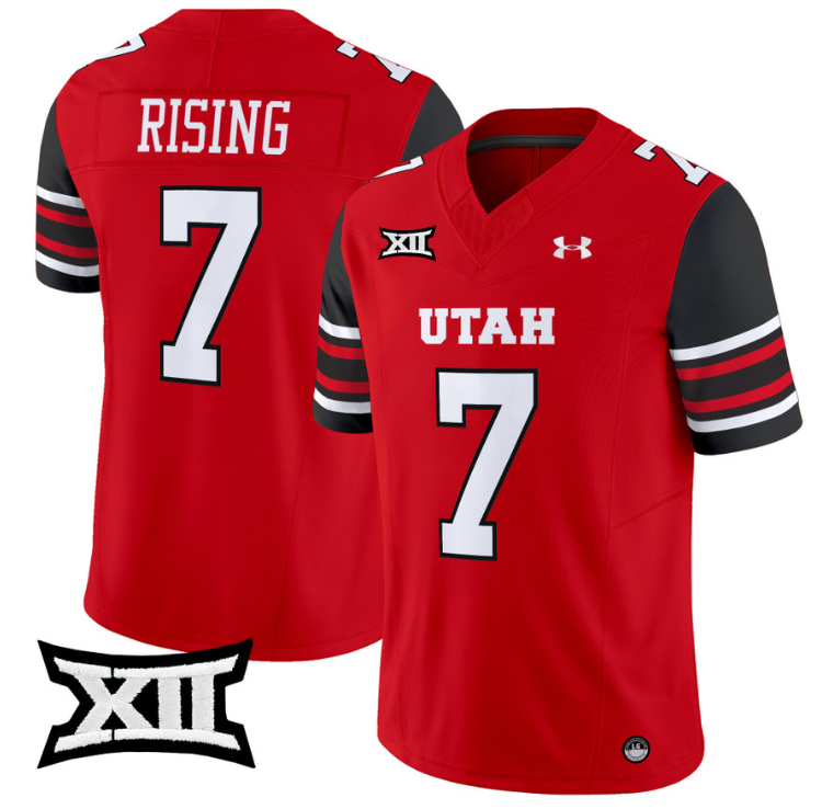 Cameron Rising Jersey #7 Utah Utes Vapor Limited College Football Stitched Red (Copy)