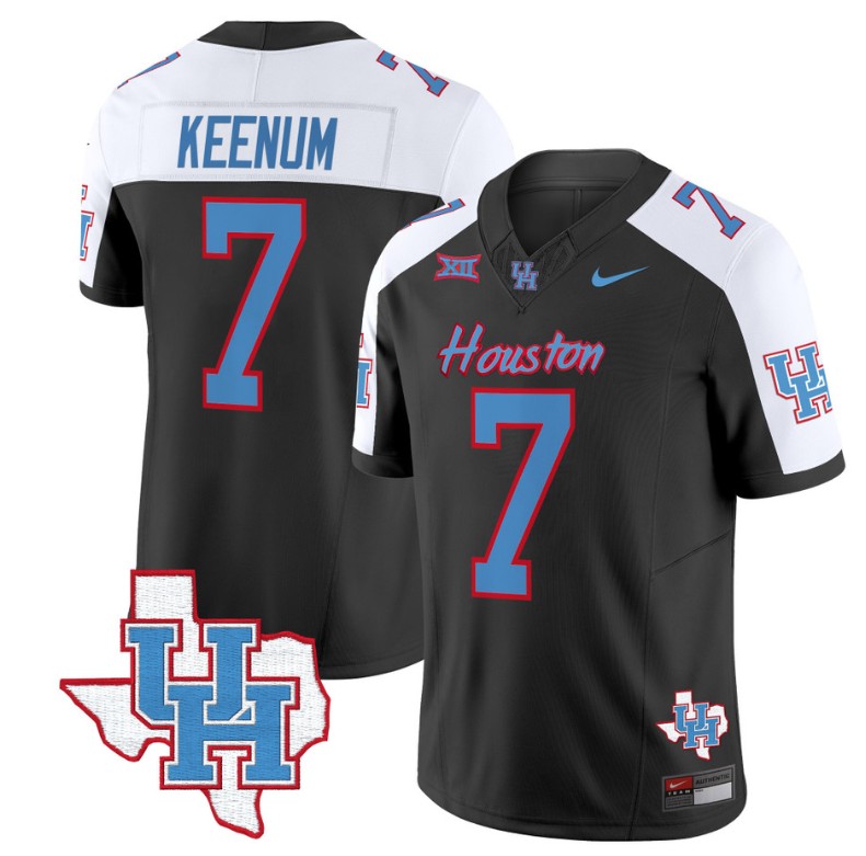 Case Keenum Jersey #7 Houston Cougars Oilers Jersey Inspired Vapor College Football Limited Stitched Black Alternate