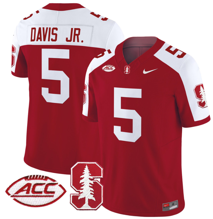 Chris Davis Jr Jersey #5 Stanford Cardinal Vapor Limited College Football Stitched Crimson Alternate