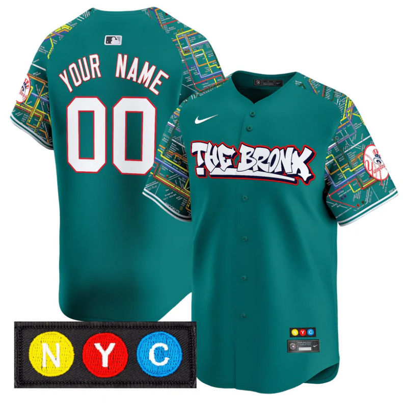 CustomNew York Yankees Jersey The Bronx Subway Style Vapor Premier Limited Stitched Lexington Line