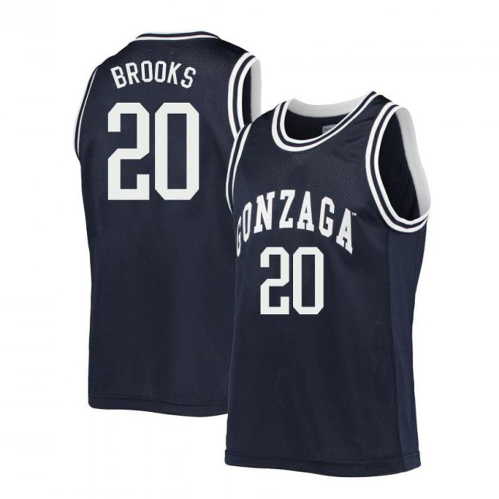 Colby Brooks Jersey Gonzaga Bulldogs College Basketball Navy #201