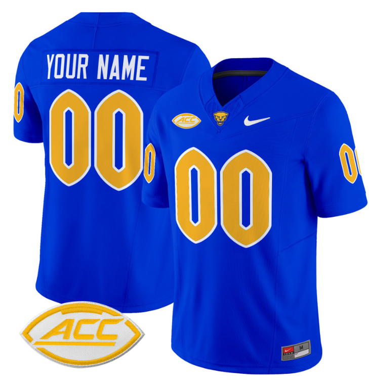 Custom Pittsburgh Panthers Jersey Name and Number Vapor Limited College Football Stitched White
