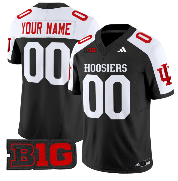 Custom Indiana Hoosiers Jersey Name and Number Vapor Limited Football Black Alternate