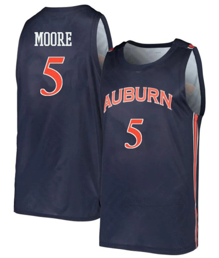 Chris Moore Jersey Auburn Tigers College Basketball #5