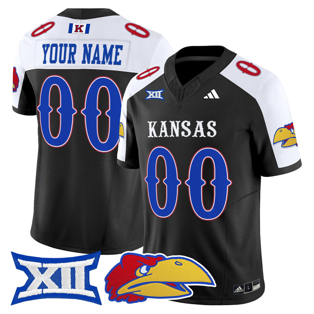 Custom Kansas Jayhawks Jersey Name, Number 2025 Limited Stitched Black Alter