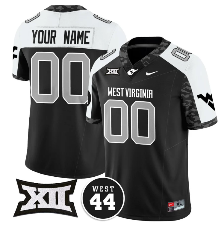Custom West Virginia Mountaineers Jersey Name and Number 2024 Vapor Limited Football Honor Jerry West Stitched Alternate
