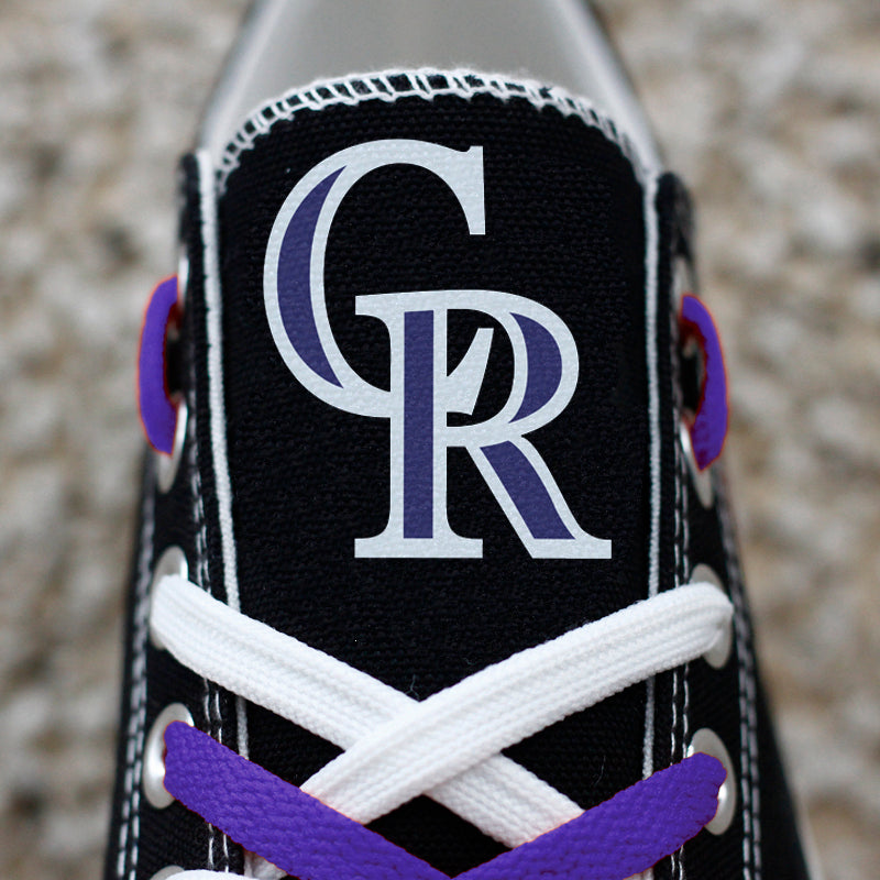 Colorado Rockies Limited Print MLB Baseball Fans Low Top Canvas Shoes Sport Sneakers T-DJ116H