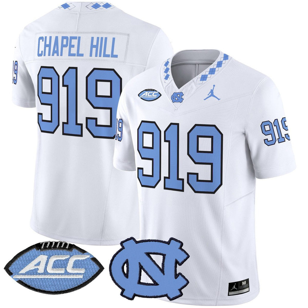 Chapel Hill Jersey #919 North Carolina Tar Heels 2025 Stitched White