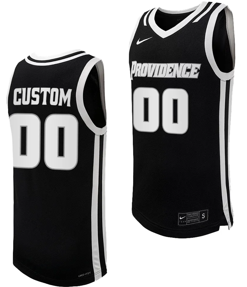 Custom Providence Friars Jersey Name and Number Replica College Basketball Black Uniform