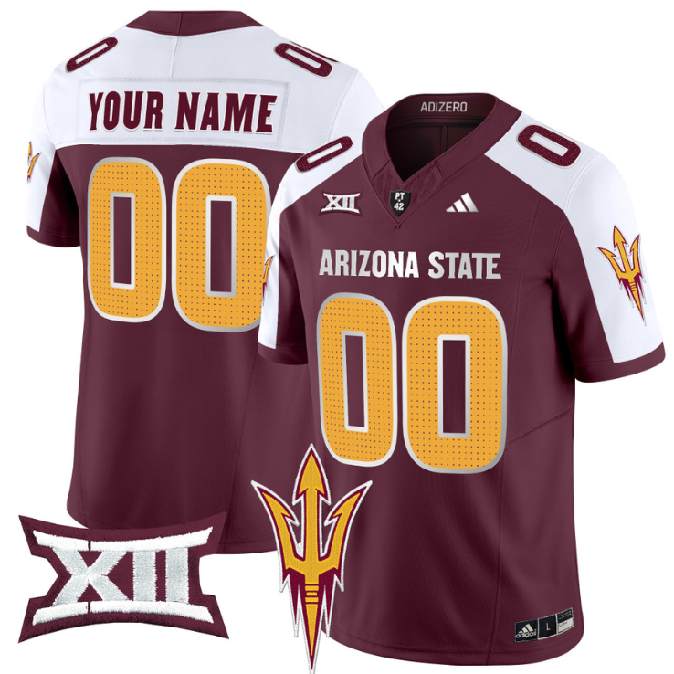 Custom Arizona State Sun Devils Jersey Name, Number 2024 Vapor Limited Maroon Alternate
