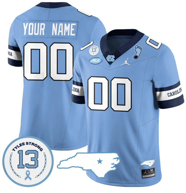 Custom North Carolina Tar Heels Jersey Name and Number Vapor College Football Stitched Alternate White