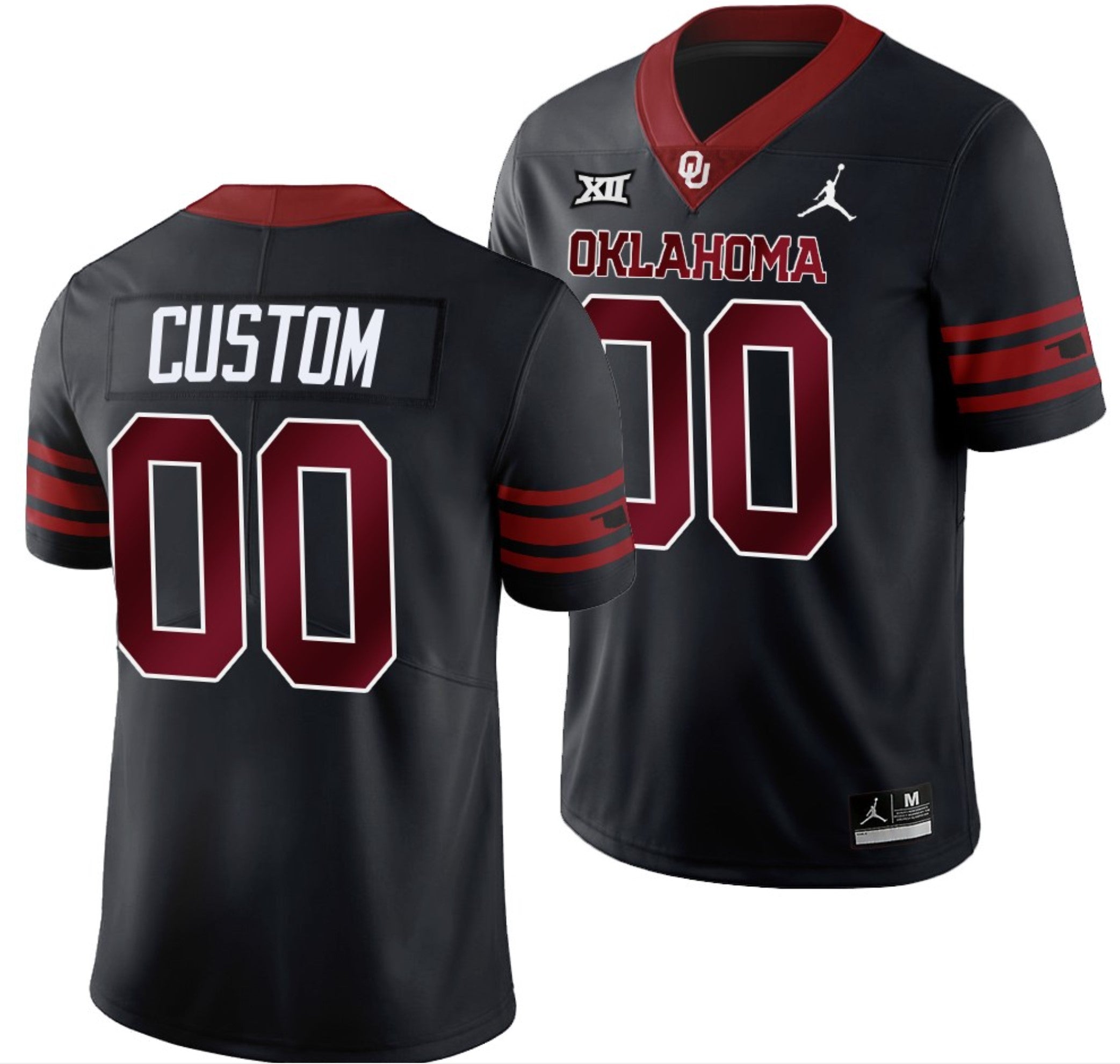 Custom Oklahoma Sooners Jersey Name and Number NCAA College Football Anthracite