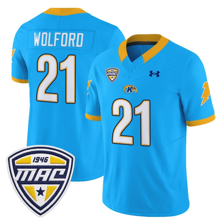 Cade Wolford Jersey #21 Kent State Golden Flashes 2025 Stitched
