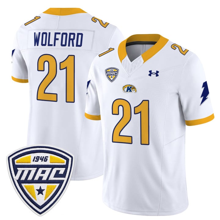 Cade Wolford Jersey #21 Kent State Golden Flashes 2025 Stitched