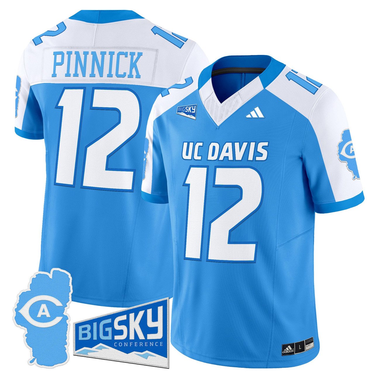 Caden Pinnick Jersey #12 UC Davis Aggies 2025 Lake Tahoe Patch Stitched