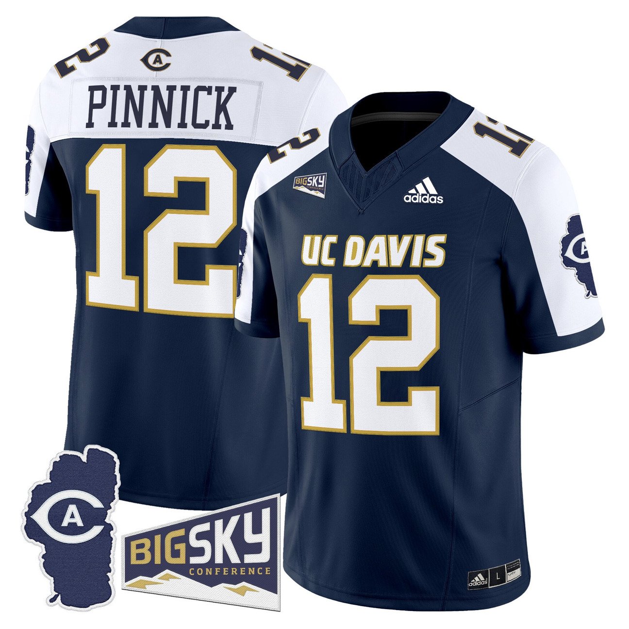 Caden Pinnick Jersey #12 UC Davis Aggies 2025 Lake Tahoe Patch Stitched