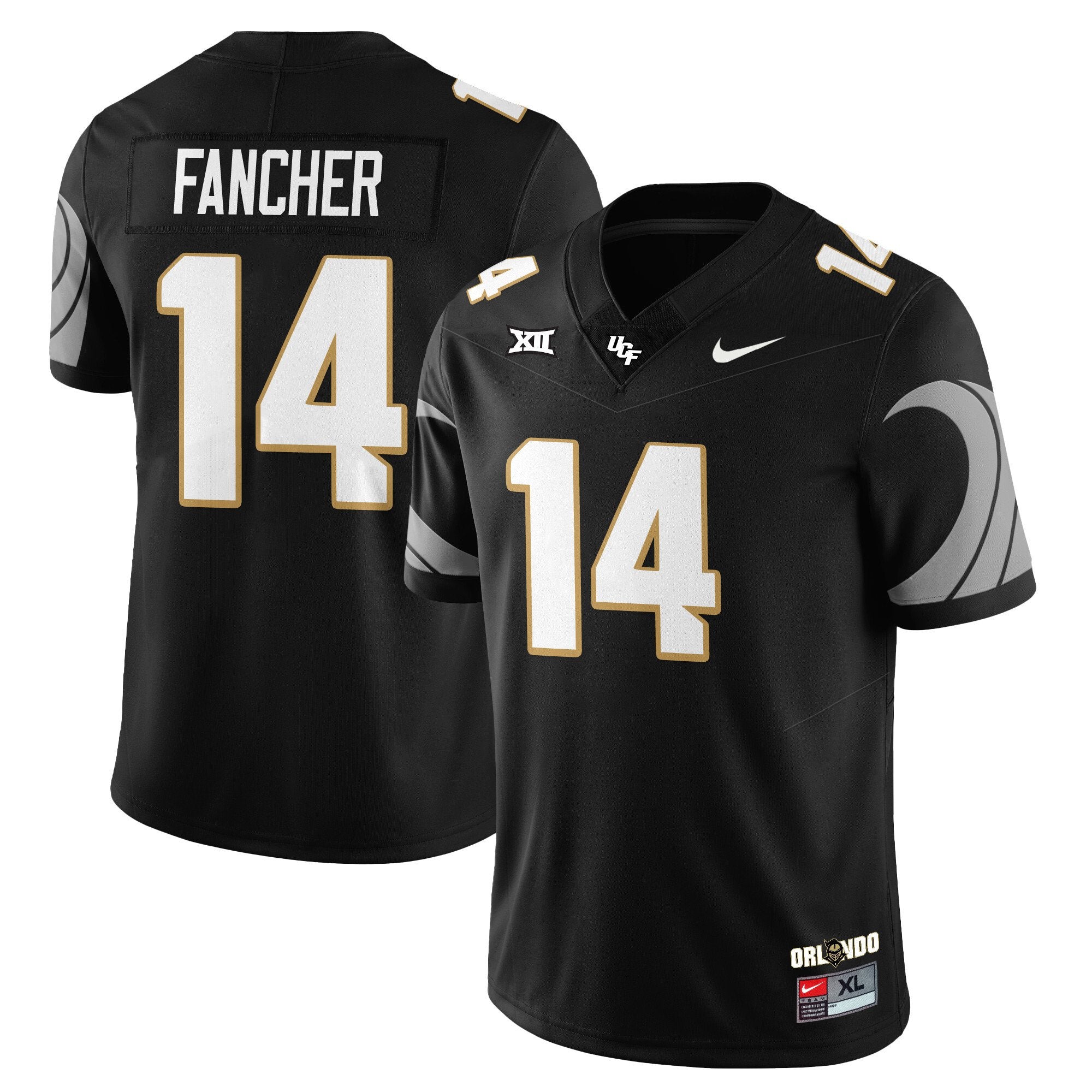 Cam Fancher Jersey #14 UCF Football 2025 Core Uniforms Stitched Black